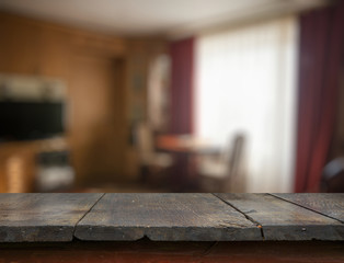 table in the living room