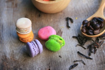 traditional french colorful macaroons