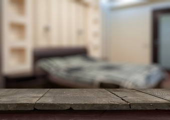 table in the bedroom