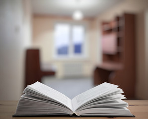 book table in the room