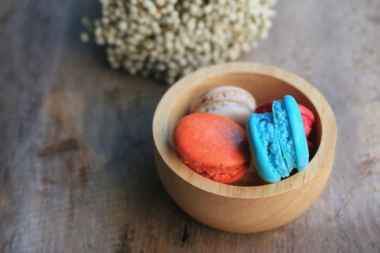traditional french colorful macaroons