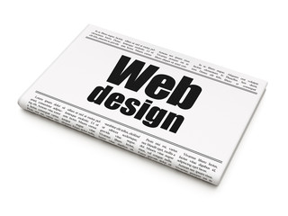 Web design concept: newspaper headline Web Design