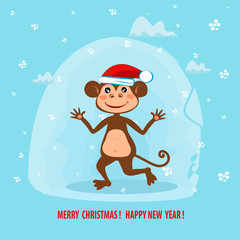 New Year and Christmas greeting card