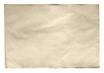 old paper isolated on white background