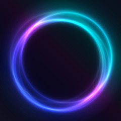 Colorful Glowing Rings  vector eps10 abstract background