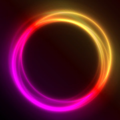 Colorful Glowing Rings  vector eps10 abstract background