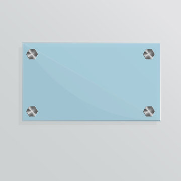 Vector illustration of glass plate