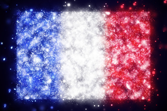 illustration of bright French flag 