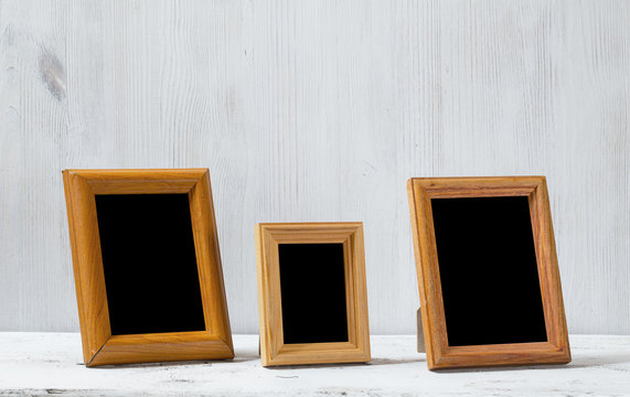 photo frames on table