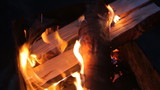 Bright burning wood