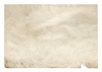 old paper isolated on white background