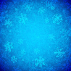 Fototapeta na wymiar Blue Snowflakes Background