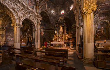 Fototapeta premium The altar of the Sanctuary at Sacro Monte Varese_ Italy, Lombard
