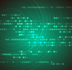 high tech eco green infinity computer technology concept background