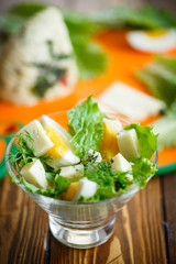 salad with eggs and suluguni