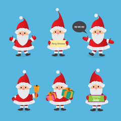 Santa Claus collection. vector illustration