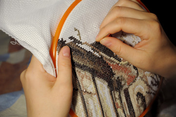 cross stitching