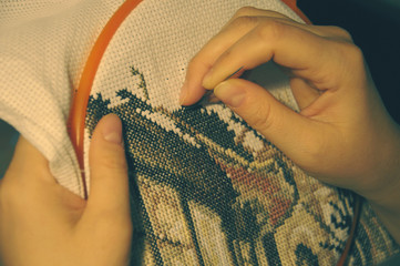 cross stitching