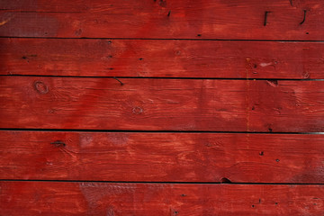 Fototapety  Red vintage painted wooden panel with horizontal planks