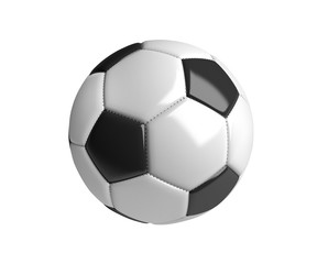 Obraz premium A realistic soccer ball isolated on a white background.