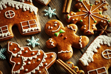 Christmas homemade gingerbread cookies