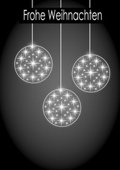 Weihnachtsgruss Kugeln