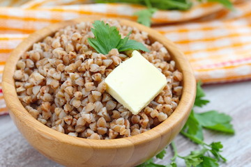 Buckweat porridge with butter