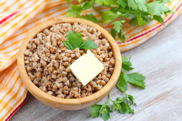 Buckweat porridge with butter