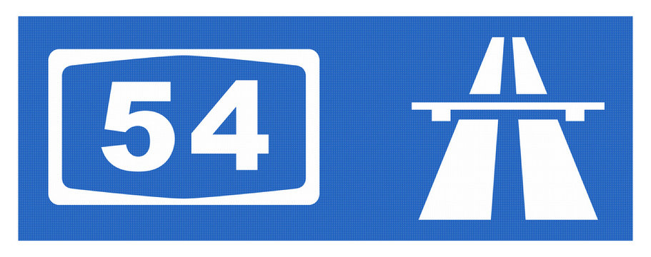 A54-Symbol mit Reflektierung