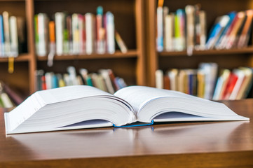 Open book on the table