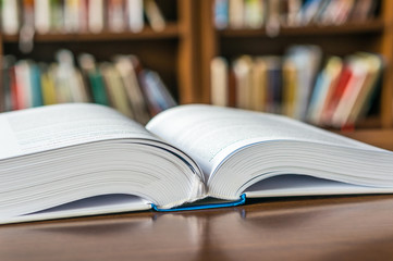 Open book on the table