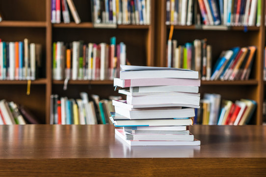 Books on the table