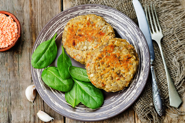 red lentil seeds cashew carrot burgers