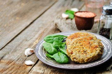 red lentil seeds cashew carrot burgers