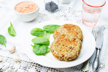 red lentil seeds cashew carrot burgers