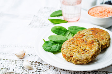 red lentil seeds cashew carrot burgers