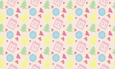 Pattern New Year. Vector.Endless texture can be used for wallpaper, pattern fills, web page,background.