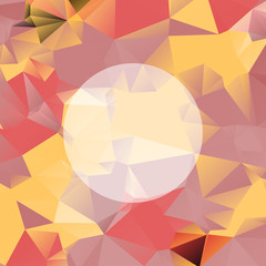 Obraz premium Abstract vintage color vector background with triangles. With the circle in the center for the text.