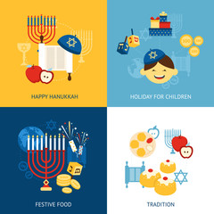 Fototapeta na wymiar Hanukkah Design Concept