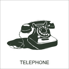 vector retro telephone