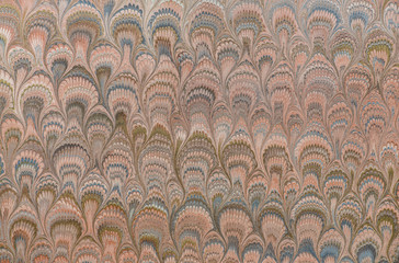 Antique Florentine Paper, painted with the Feather Motif