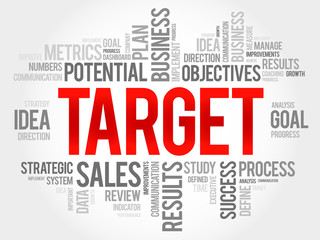 Target word cloud, business concept