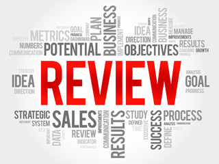 Fototapeta premium Review word cloud, business concept