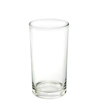 Empty drinking glass cup/Empty drinking glass cup on white background.