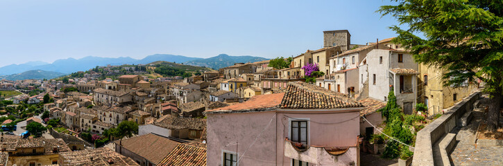 Panoramic view from Tomaso Campanella Square, Altomonte. - 96263644