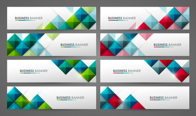 Set of banner templates. Bright modern abstract design.