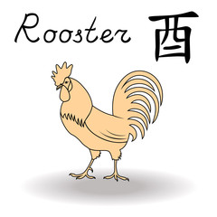 Fototapeta na wymiar Eastern Zodiac Sign Rooster