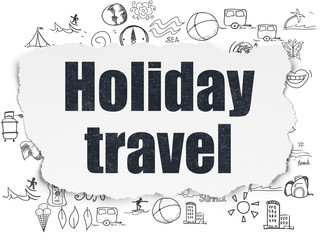 Fototapeta premium Travel concept: Holiday Travel on Torn Paper background