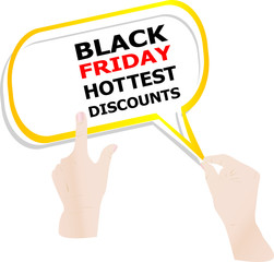 Black Friday sale inscription design template. Black Friday banner. Vector illustration