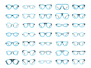 Glasses isolated on white background